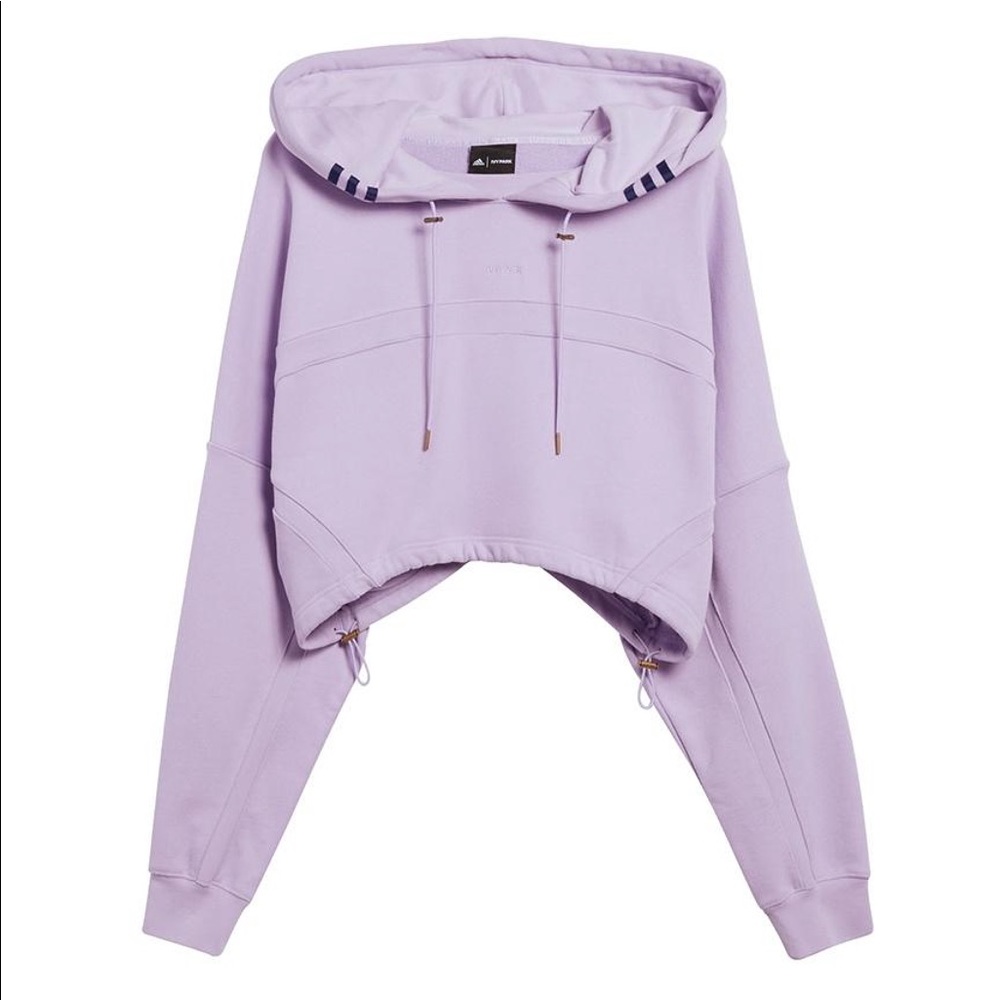 IVY PARK Purple Shrug Crop Hoodie